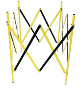 Barrières de chantier - Coloris Jaune et Noir ou Rouge et Blanc - Dimensions 1000x1000 mm ou 2500 mm_2