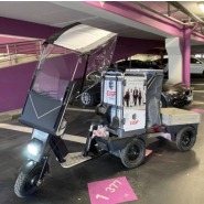 Triporteur électrique Cobrane A1 avec chariot Vileda - Charge embarquée 100kg - Idéal pour le nettoyage_2