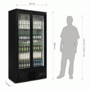 Arrière-bar vertical double porte coulissante Série G - 490 litres | Polar - GJ448_2