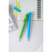 Stylo à bille en plastique - embout chromé - encre bleue - couleur bleu clair - poids 10 gr_2