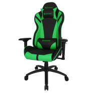 Siège réglable avec coussin appui-tête et accoudoirs 4D - AZGENON Z300 VERT - Ergonomique, design baquet, poids max 150 kg - Réf : AZG_Z300_BKGRN_2
