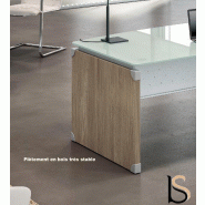 Bureau de direction en verre X time avec retour  - Quadrifoglio. - 259_2
