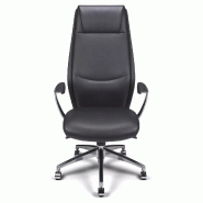 Fauteuil de Direction synchrone - cuir Noir pleine fleur - So Émilie - Avec_2