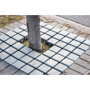 Grille d'arbre carré en plastique recyclé et recyclable - Ecologico A50 - résistante aux intempéries et rayons UV_2