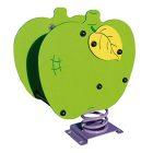 Jeu ressort pomme 1 à 12 ans - Polyéthylène et acier peinte à la poudre - 0,69 x 0,42 x 0,87 m_2