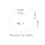 Jeu sur ressort à bascule Jumbo - 1 place pour aires de jeux - Réf 8049599 - Hags - Gris - Fondation à enterrer_2