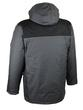 Parka polyester rip-stop enduit PVC - Imperméable 1000 mm - Doublée polaire - Capuche amovible - Coloris noir/gris anthracite_2