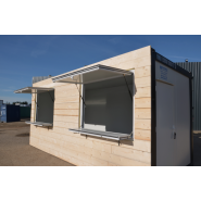 Bungalow Snack en container 20 pieds - Blanc et Noir - 6m x 2,5m - Eurobox_2