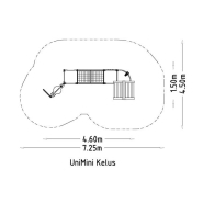 Structure multi-jeux 3 à 5 ans - Unimini Kelus 8047701 - Poteaux bois et panneaux bois - Hags_2