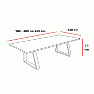Table de conférence rectangulaire Pyramid - 200, Blanc, Hêtre_2