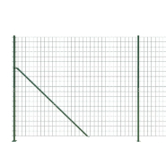 Vidaxl clôture en treillis métallique avec bride vert 1,8x10 m 154165_2