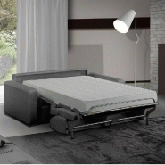 Canapé-lit convertible EXPRESS MASTER - Couchage 140x197cm - Matelas 18cm - Sommier à lattes RENATONISI - Polyuréthane gris graphite_2