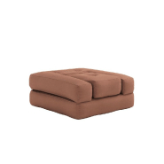 Fauteuil futon convertible Cube Chair - brun argile - matelas 90x190 cm - design et pratique_2