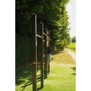 Barre fixe double Senior - Parcours de santé métal - Proludic - 2,30 m de largeur - JPS19-S-M_2