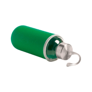 Gourde de sport en verre - 420 ml - Revêtement néoprène rouge avec dragonne_2