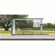 Abri bus smart city / structure en acier / bardage en verre sécurit / avec banquette / 437 x 174 cm_2