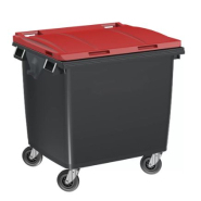 Conteneur 1000 L - Fabrication Française - PEHD injecté - Préhension frontale et latérale - Roues 200 mm - Normes EN 840 de 1 à 6_2