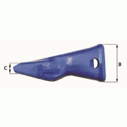 Dents de godet adaptables Feurst AF 4353 A - 10 kg - Dimensions précises_2
