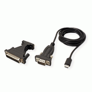 VALUE Convertisseur USB / Série, Type C - RS232, noir, 1,8 m_2