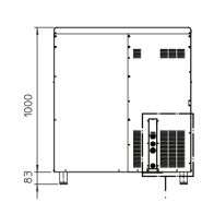 Machine à glace en grains avec finition en acier inoxydable