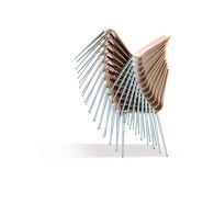 Astrid V755 - Chaises empilables avec piétement métallique et coque en multiplis - Gamme Dynamica - Designer Sabro/Colombo_2