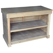 Comptoir d'encaissement et d'emballage - Bois vieilli - Multifonction - Fabrication Française_2