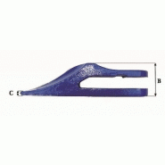 Dents de godet adaptables Feurst M15 - Référence M15 - 1,1 Kg - Dimensions précises_2