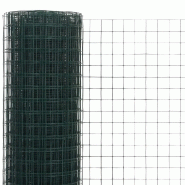 Vidaxl grillage acier avec revêtement en pvc 10x0,5 m vert 143624_2