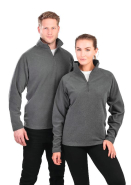 Micropolaire col zippé - Réf: R112X - polyester anti-boulochage, coupe sport confortable - marque Result_2