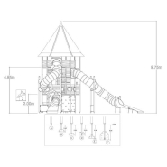 Structure multi-jeux 5 à 12 ans - Uniplay Enzia - 8061756 - Hags - Poteaux et panneaux bois - 9750 mm de hauteur_2