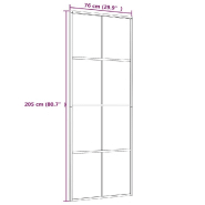 Vidaxl porte coulissante aluminium et verre esg 76x205 cm noir 288064_2