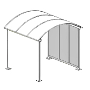 Abri multifonction longitudinal en aluminium - 2500 mm de longueur - 2800 mm de hauteur - Toiture en polycarbonate_2