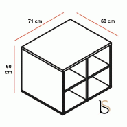 Meuble de rangement pour imprimante - MDD - Argent_2