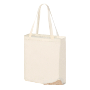 Tote bag pliable - 100% coton et jute - pratique avec poche zippée_2