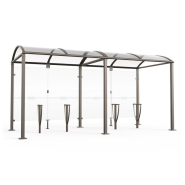 Appui Vélos Lisbonne - Faible encombrement pour cadre et roue - 505mm de largeur - Structure en tube acier 80x40mm_2