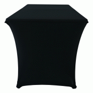Nappe housse noire en élasthanne pour table pliante rectangulaire 180 cm - Mobeventpro_2