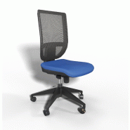 Siège de bureau Tertio avec dossier résille - Sokoa - Bleu, Noir, Non_2