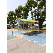 Abri pour chariot avec toiture à doubles pentes - Profondeur 2330mm x l4350mm x h2555mm - GF 2 - Le temple du mobilier_2