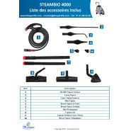 Appareil de nettoyage professionnel avec haute pression vapeur 7.5/8 bars