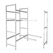 Extension 5 étagères GN 2/3 - H 1750mm, Prof. 385mm, Longueur 904mm - Lacor_2