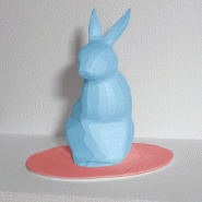 Lapin géant en polystyrène - Polystyrène Blanc (Fabrication en 5 jours ouvrés + Livraison), 100cm_2
