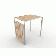 Abri bus Nut - structure en acier et bardage en bois - 214 x 160 cm - bois mélèze et acier galvanisé_2