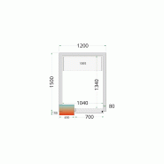 Chambre froide positive CRPF1215 Blanc 1200 x 1500 x 2200 mm TEFCOLD_2