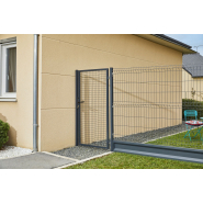 Portillon en acier haute résistance avec poteaux carrés