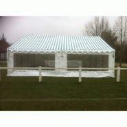 Tente de stockage fermée complète - structure fixe en acier galvanisé - couverture unie - ancrage au sol avec platine - dimensions 12 x 8 x 3.72 m_2