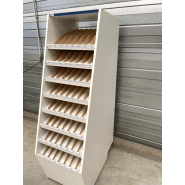 Meuble dynamique blanc pour laboratoire - occasion - sur roulettes avec casier-tiroir arrière - P21091202_2