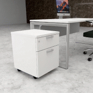 Caisson mobile monocolore avec tiroir pour dossiers suspendus  - MOBEL LINEA - Blanc pastel_2