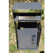 Cendrier corbeille rectangulaire - Frepat Urban Equipment - acier Corten ou galvanisé, finition oxydée ou thermolaquée_2