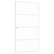 Vidaxl porte d'intérieur blanc 102x201,5 cm trempé verre aluminium fin 153669_2