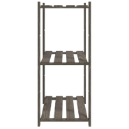 Vidaxl support de rangement à 3 niveaux gris 80x38x90 cm bois de pin 373386_2